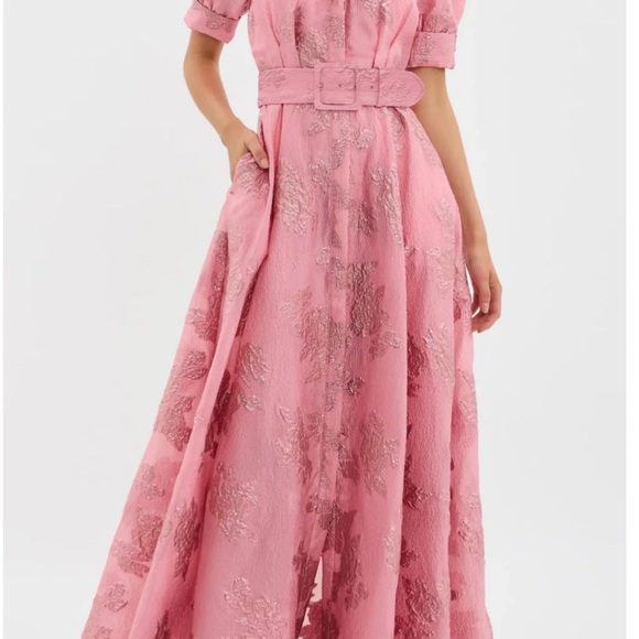 Rebecca Vallance Annette Metallica Cloque Gown, US 4 - Picture 3 of 8